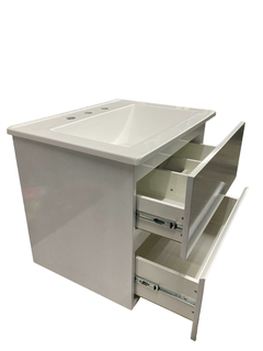 Vanitory Lucrecia de colgar + 2 cajones en madera MDF laqueado - BiselDeco