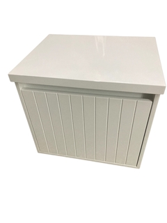 Vanitory Martina de colgar con tapa con cajon acanalado blanco laqueado + cajon oculto - tienda online