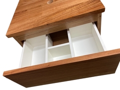 Vanitory Victoria de colgar madera maciza paraiso + 1 cajon y estante