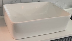 Bacha de apoyo porcelana rectangular clasica 480x370x130 en internet