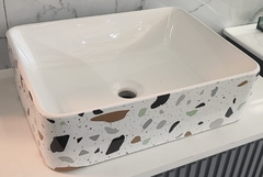 Bacha de apoyo porcelana rectangular beautiful 480x370x130 - BiselDeco