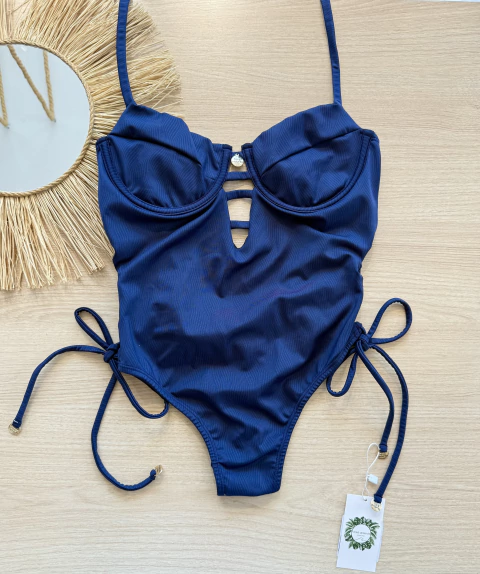 MAIÔ DINA AZUL MARINHO AMARRAÇÃO FIO DUPLO - comprar online