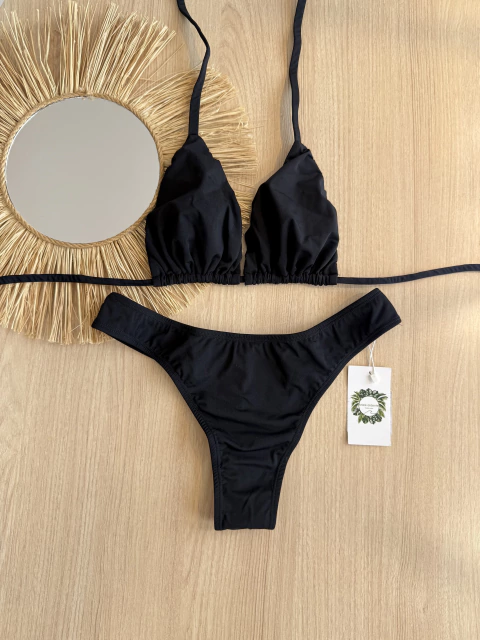 BIQUINI CORTININHA POLIAMIDA PRETO FIO DUPLO - comprar online