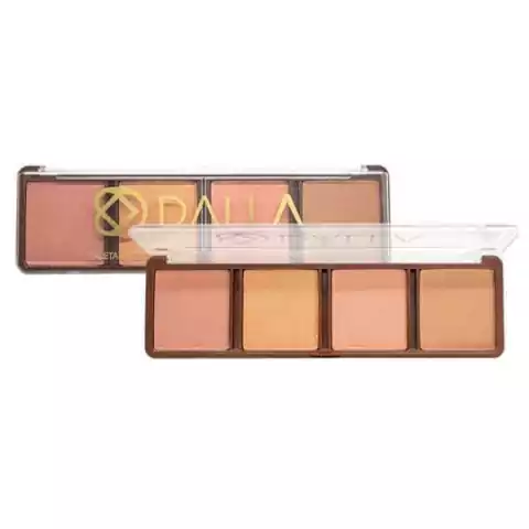 Paleta ELEGANCE 3 em 1 Blush, Contorno e Iluminador Dalla