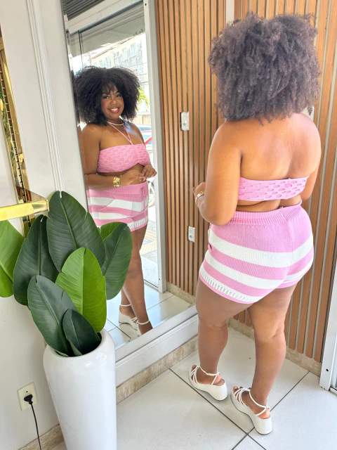 Conjunto Tricot modal flores - comprar online