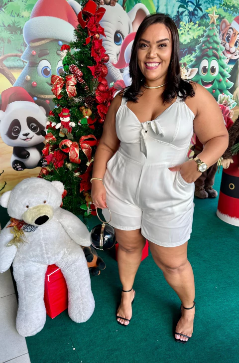 Macaquinho brilhar plus size