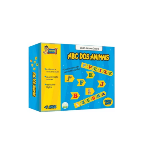 Abc dos Animais - Mdf - 60 Peças - Uriarte.
