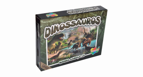 Quebra-Cabeça - 3D - Dinossauros - Aquarela