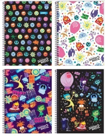 Caderno Universitário - 10 Matérias - Divertidamente 2 - 160 Fls - Foroni