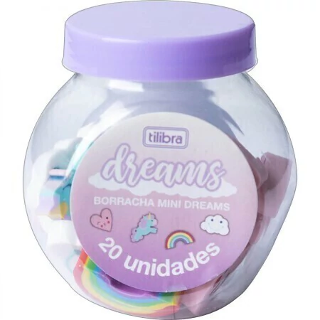 Borracha Mini Dreams - Pote com 20 unidades - Tilibra