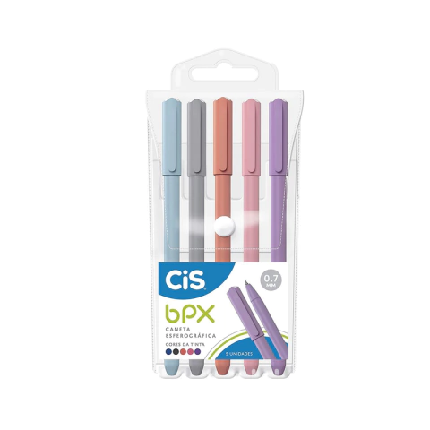 Caneta Esferográfica - 0.7mm - C/ 5 Und - Bpx - Cis