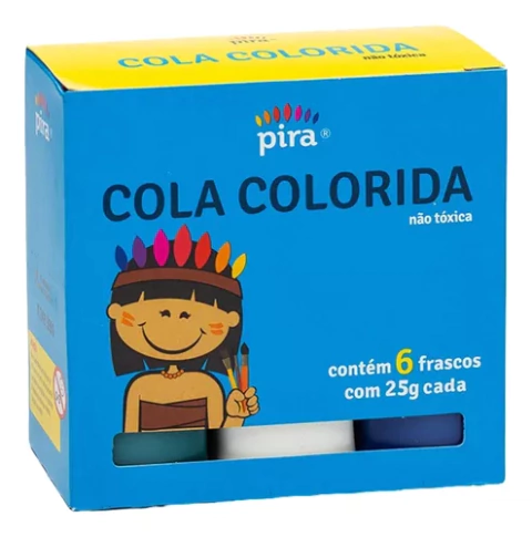 Cola Coloria Com 6 und 25g - Piratininga