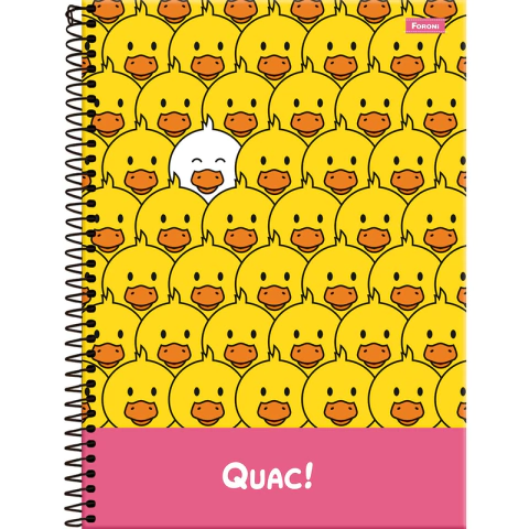 Caderno - 1 Matéria - Quac! - 80 Fls - Foroni.