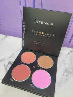 PALETA DE RUBORES X 4 GLAM BLACK ATENEA ORIGINAL en internet