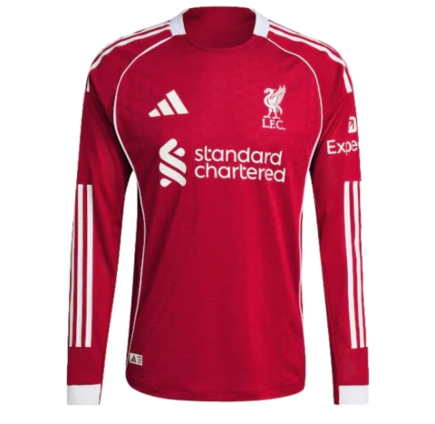 Camisa Liverpool I 25/26 Adidas Masculina Manga Longa - Vermelho - comprar online