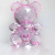 Pingente Urso Transparente Oruam 4x2,5cm Miçanga - comprar online