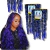 Jumbo French Curl Preto com Roxo #T1B/PURPLE Fibra Premium Braids 400gr - Cherey - comprar online