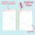 Refil Planner para Caderno de Disco (Caderno Inteligente) - 30 folhas (Semestral) - Pastel