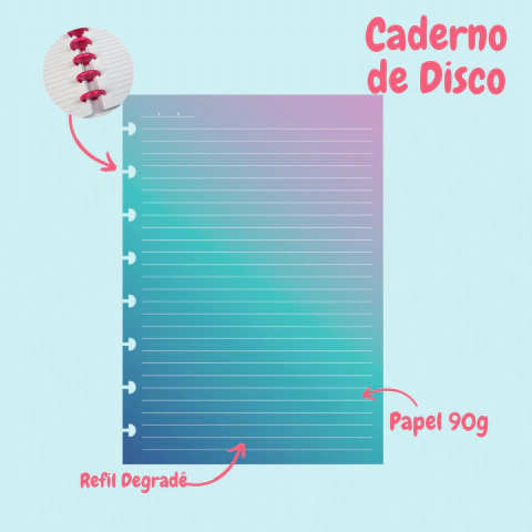 Refil para Caderno de Disco (Caderno Inteligente) - Horizonte Místico