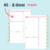 Refil Planner para Caderno de Disco (Caderno Inteligente) - 30 folhas (Semestral) - Pastel na internet