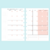 Refil de planejamento mensal para caderno de disco, apresentando layout de calendário com espaços para anotações.