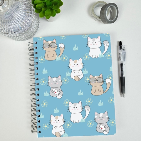 Caderno Smart - Gatinhos - Folhas reposicionáveis - Colegial