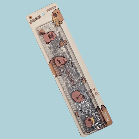 Regua de Capivara com glitter 20CM