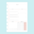 Refil de planejamento mensal para caderno de disco, apresentando seções para checklist, planos e calendário.