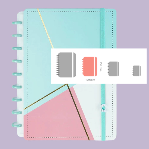 Caderno Inteligente - Coleção ACQUA GLAM - Colegial (Médio)