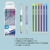 Kit escolar CIS contendo canetas, lapiseira, marca texto e lápis em várias cores.