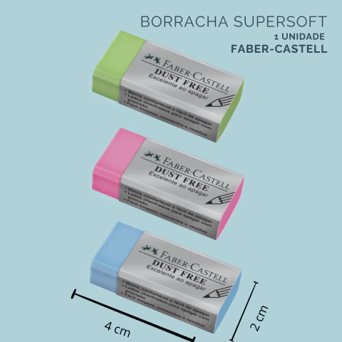 Borracha Técnica Sortida Dust Free, Faber-Castell - unidade