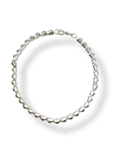 Pulseira coração brilhante