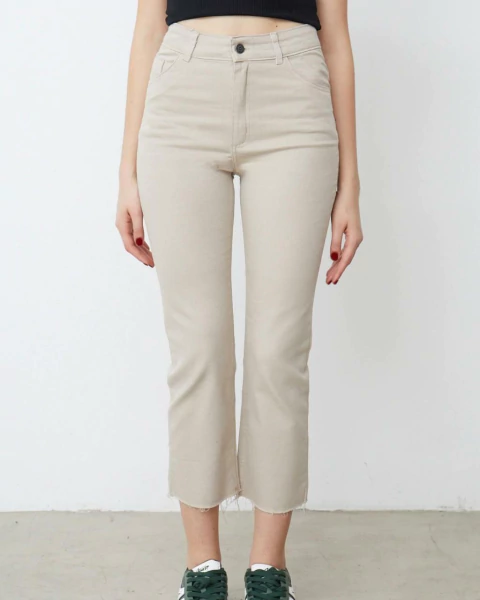 Jean Donna Deflecado Beige - comprar online