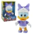 Boneco articulado da Margarida da Disney Junior, com laço roxo e vestido lilás, em uma caixa colorida.