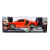 Carrinho de controle remoto na embalagem, modelo Ultra Carros Escala 1:24, cor laranja.