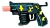 Pistola de brinquedo para tiro ao alvo com design camuflado e dardo colorido na ponta.