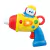 Brinquedo educativo de furadeira colorida para bebês, com um personagem divertido em cima.