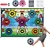 Jogo de Futebol Infantil Tapete com goleira ilustrada, bola de fixação e sistema de pontuação.