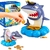 Imagem do Jogo de Tabuleiro Tubarão Pirata Pirate Shark, com tubarão articulado e moedas coloridas.