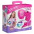 Caixa do brinquedo maquininha de costura infantil Sew Cool Sunny, com imagem de uma menina usando o produto e detalhes coloridos.