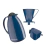 Kit café pratico conjunto bule café azul 650ml Uniterm na internet