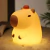 Luminária Capivara Fofa em silicone recarregável sensível ao toque
