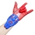 Luvas do Homem-Aranha com lançador de teias, ideal para cosplay, mostrando a mão fazendo um gesto característico.