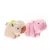 Pelúcia em forma de capivara e porquinho rosa, com detalhes coloridos e adoráveis, ideal para crianças.