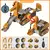 Kit brinquedo de montar educativo veículo trator de engenharia com chave de fenda elétrica