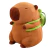 Pelúcia Capivara Fofa com Mochila de Tartaruga