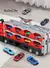 Kit carrinhos de brinquedo Mega Hauler Truck 2 em 1 se transforma em pista de ejeção com 8 carros