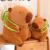 Pelúcia Capivara Fofa com Mochila de Tartaruga