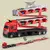 Kit carrinhos de brinquedo Mega Hauler Truck 2 em 1 se transforma em pista de ejeção com 8 carros