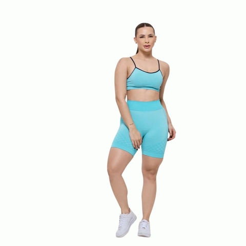 Conj Short Quadriculado Selene